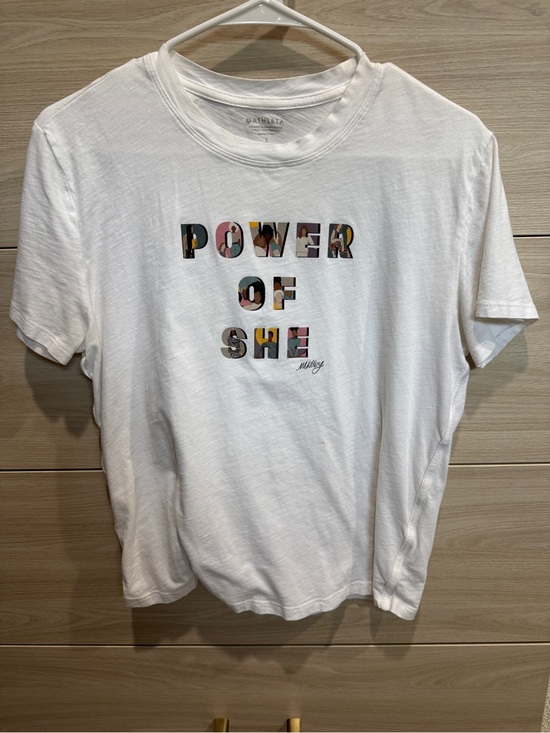 Athleta Tops - Athleta "Power of She" White Graphic Tee